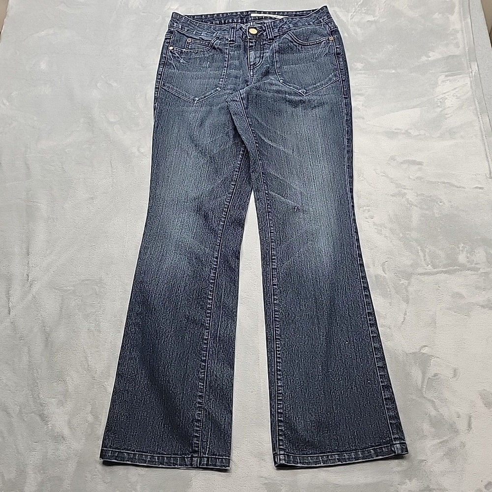 DKNY Jeans Jeans Womens 12 Blue Flare Y2K Low Rise Bootcut Stretch Denim